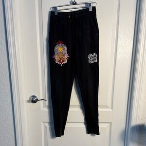 Psycho Bunny Graphic Kids Jogger Pants with Embroidered Motif Size M 10/12